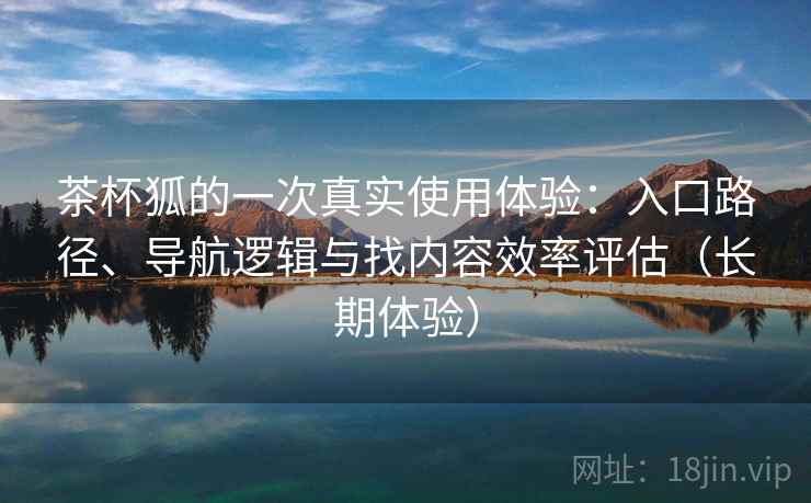 茶杯狐的一次真实使用体验：入口路径、导航逻辑与找内容效率评估（长期体验）