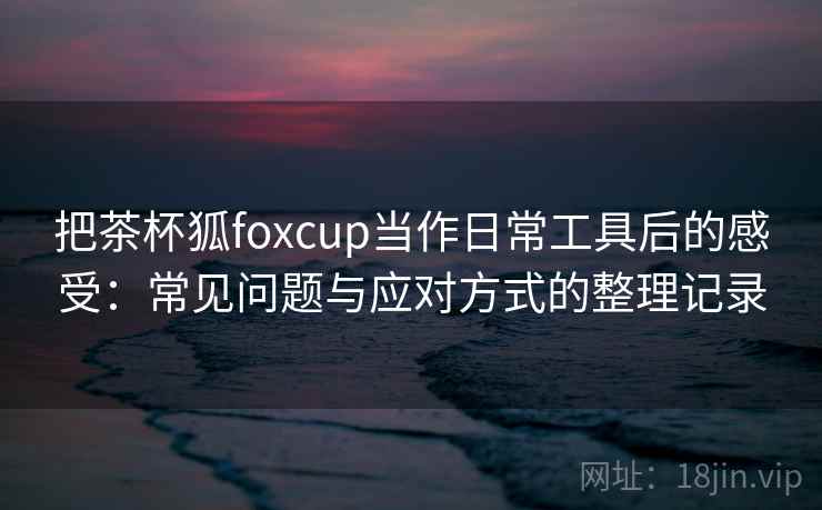 把茶杯狐foxcup当作日常工具后的感受：常见问题与应对方式的整理记录